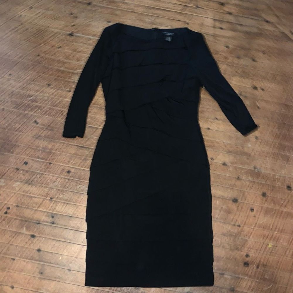 White House Black Market asymmetrical instantly slimming dress